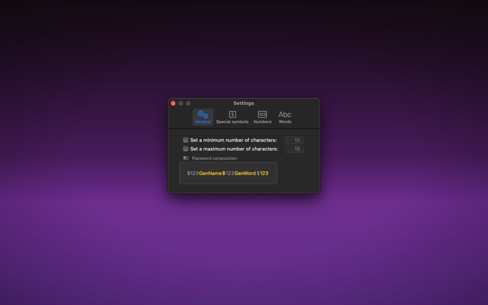 #2. Password generate (macOS) 게시자: Andrey Vorobyev