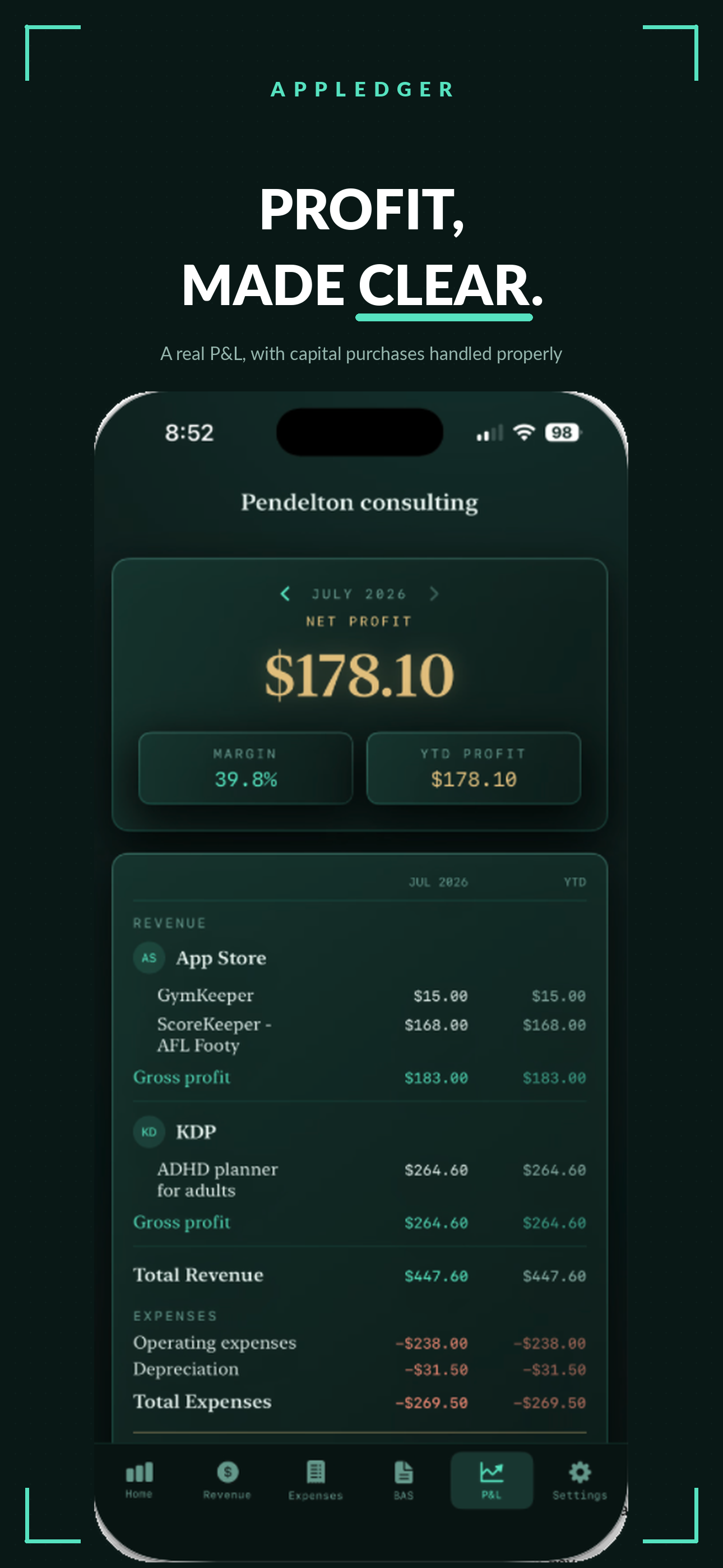 AppLedger: App Revenue & BAS screenshot 4