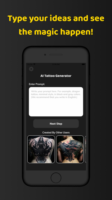 AI Tattoo Studio - InkCraft Screenshot
