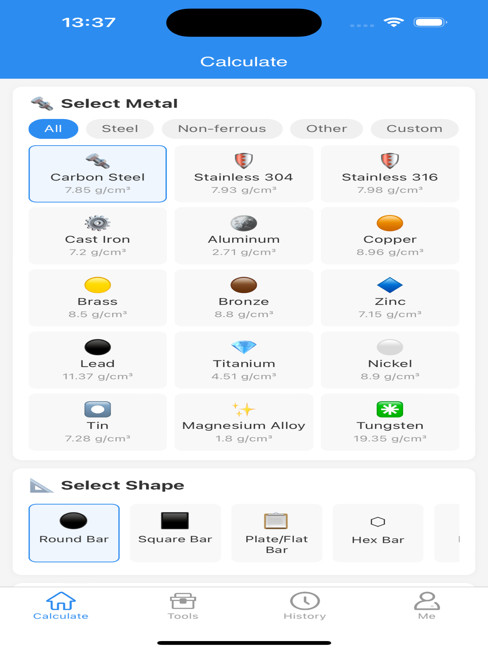 Metal Weight Calc Steel Tube screenshot 6