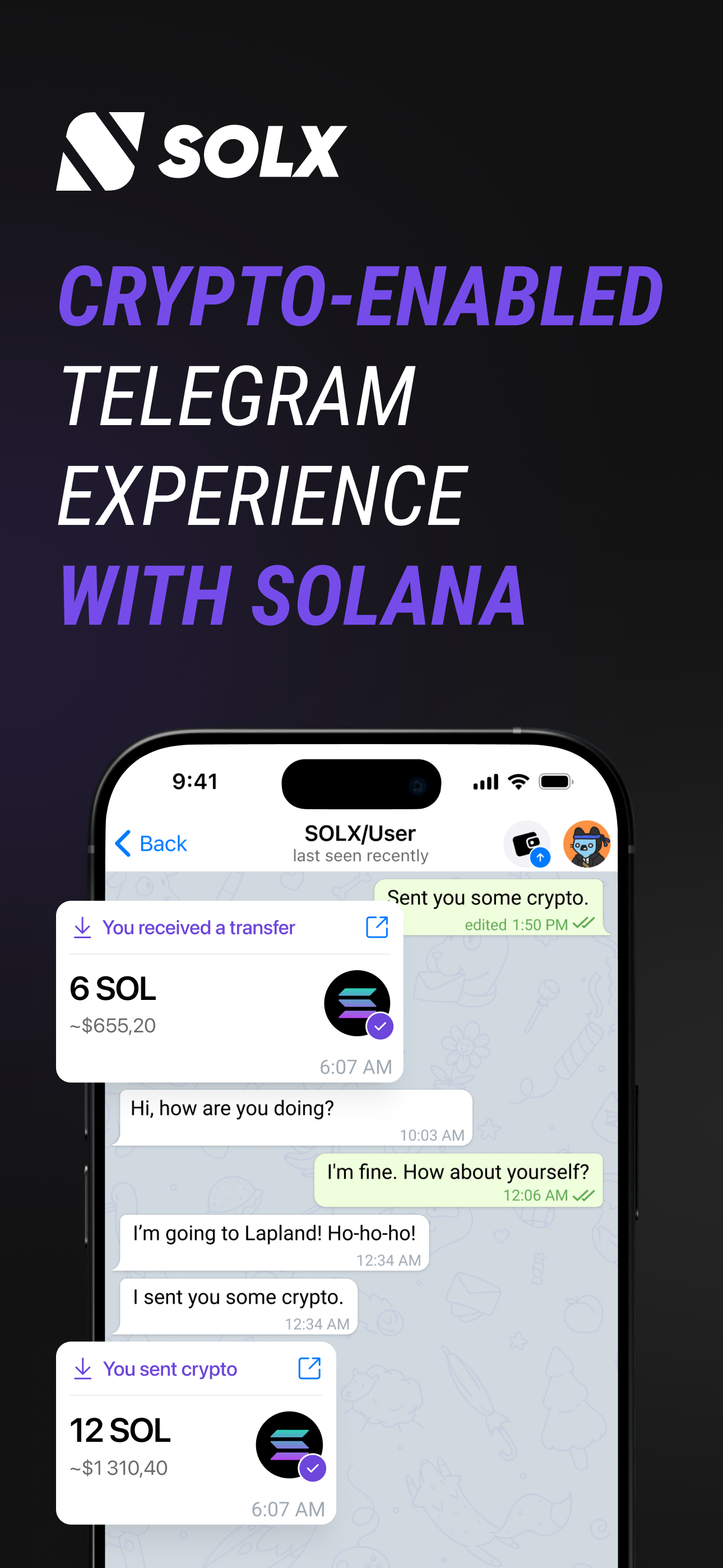 SOLX: messenger with Solana screenshot 3
