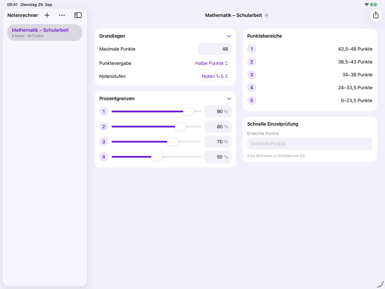 Screenshot 4 of Notenrechner für Lehrkräfte