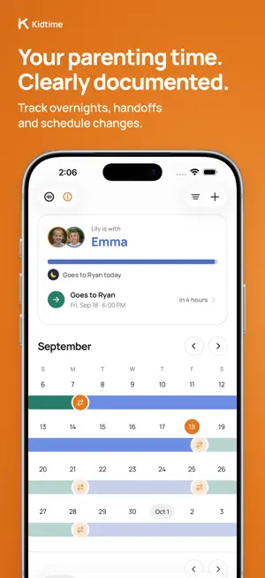 Kidtime Coparenting Calendar screenshot 1