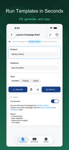 PromptKit - AI Prompt Manager iPhone screenshot