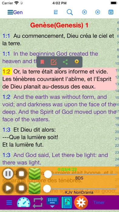 Screenshot #1 pour Sainte Bible Français Anglais