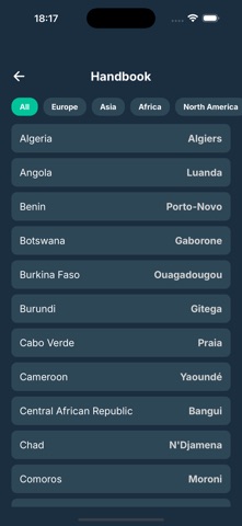 Capitals & Countries: Quiz Screenshot 5 of 6