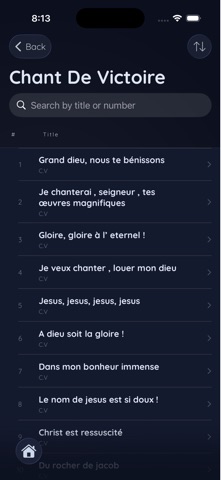 Recueil de Chants screenshot