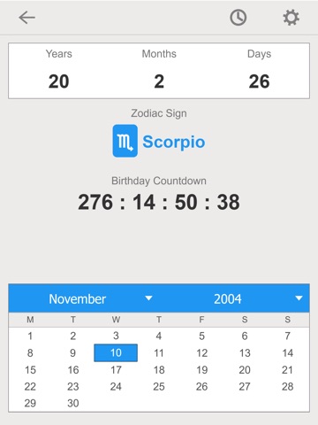 Age Calculator Calendar