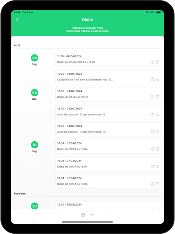 Dietbox iPad screenshot 6 - Health & Fitness app