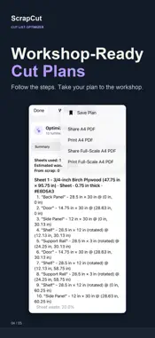 ScrapCut: Cut List Optimizer screenshot 4