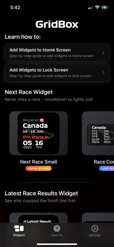 GridBox: F1 Widgets screenshot 5 of 7