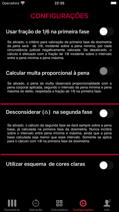 Dosimetria da Pena Screenshot