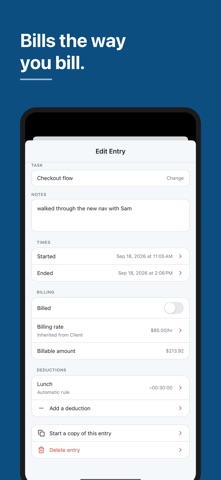Time Loginator: Billable Hours Screenshot 3 of 6