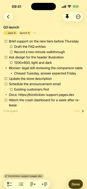 BizStickies screenshot 3