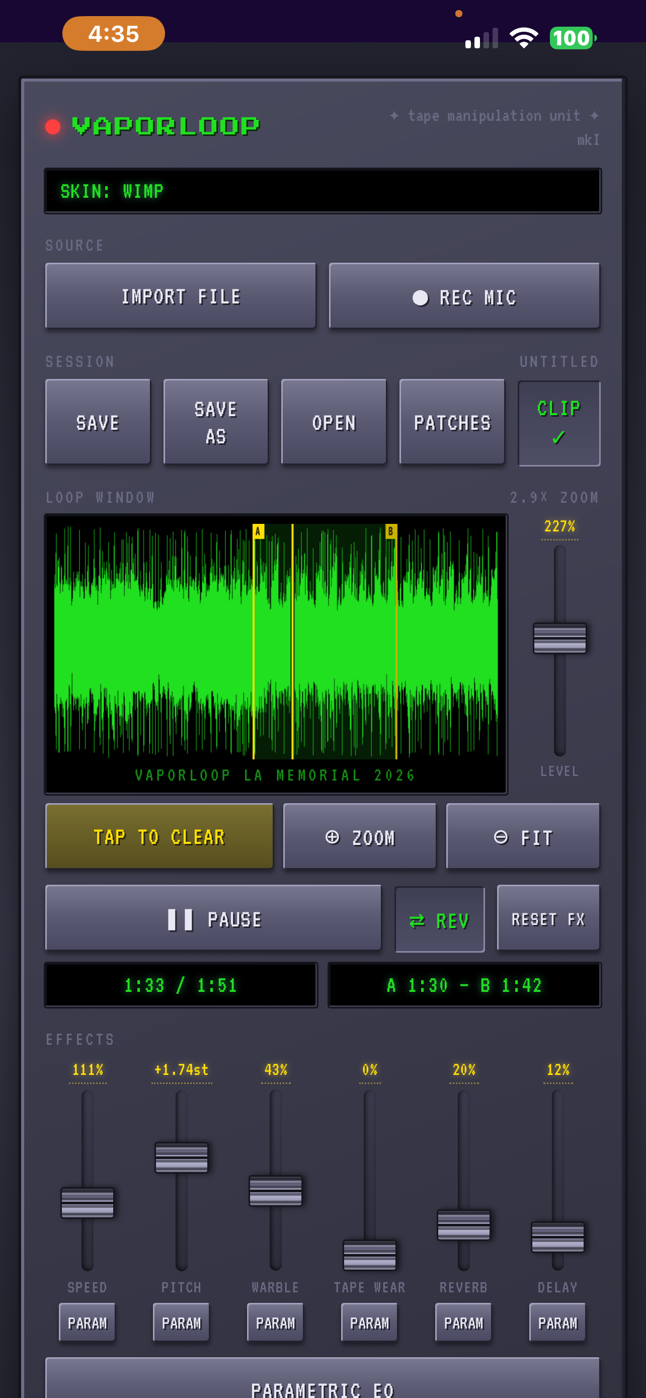 Vaporloop screenshot 5