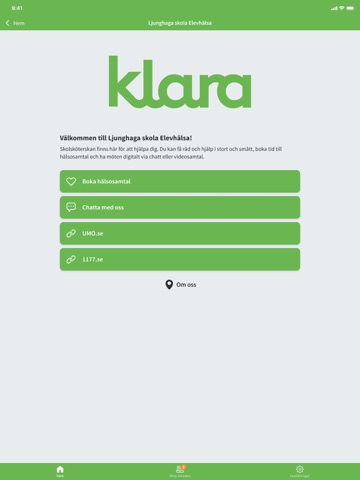 Klara Elevhälsa iPad screenshot 2