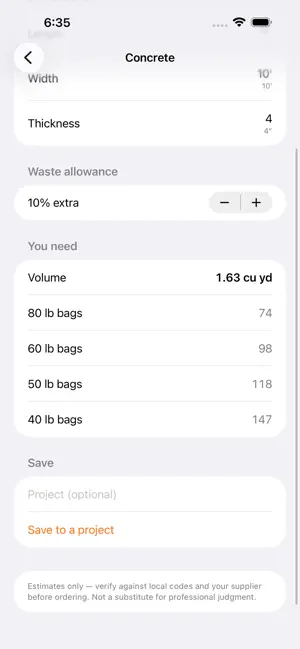 Construction Calculator: Feet screenshot 3