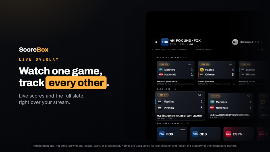 #6. ScoreBox: Sports IPTV (iOS) 게시자: Dark Forest Studios LLC