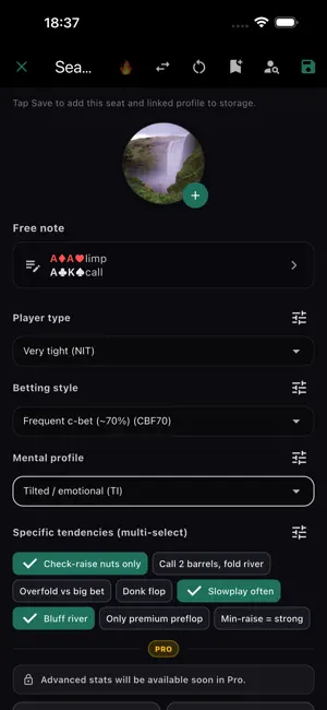 Poker Live Notes — Offline screenshot 4