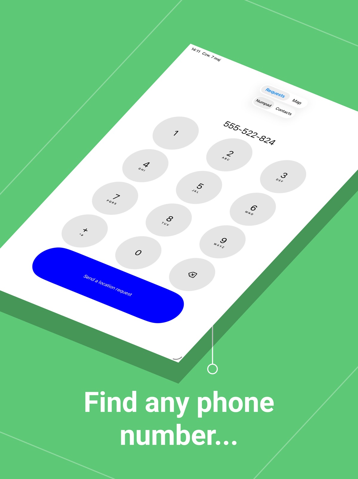 Phone number location tracker ipad screenshot 1