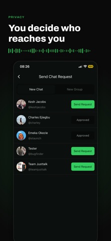 JustTalk: voicenote sharing screenshot