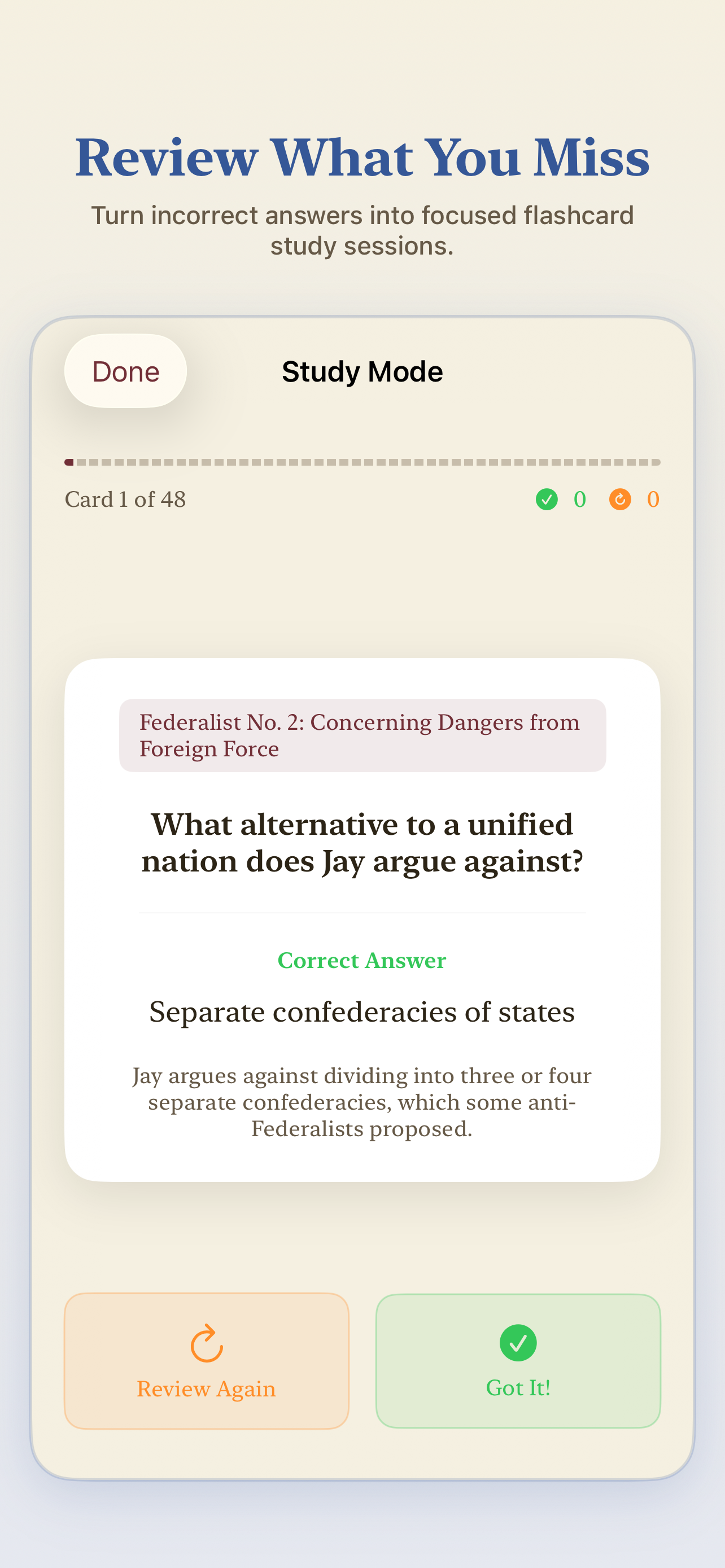 The Federalist Papers Quiz screenshot 5