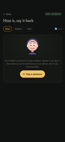 Oriora Speaking Coach iPhone screenshot