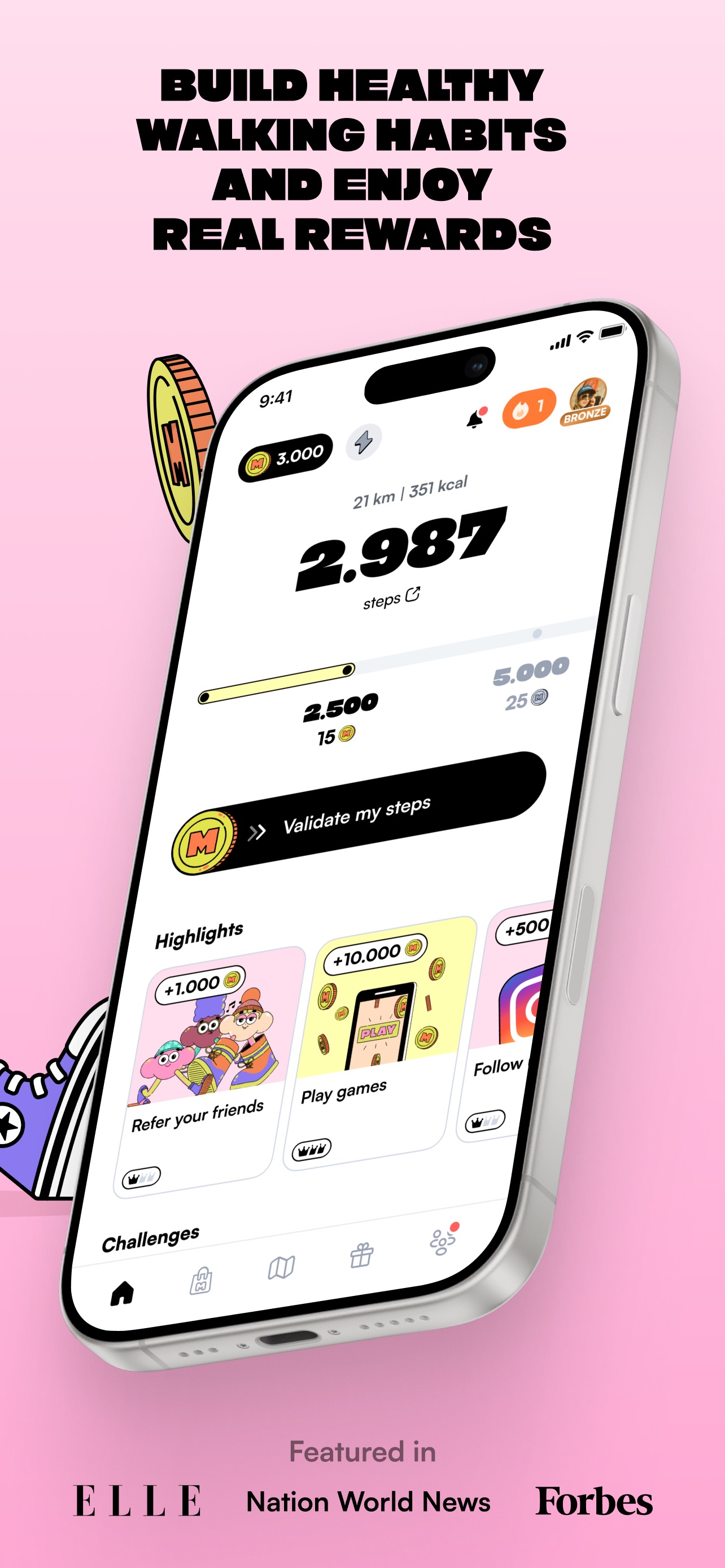 Screenshot 2 of Macadam: Step Counter, Rewards