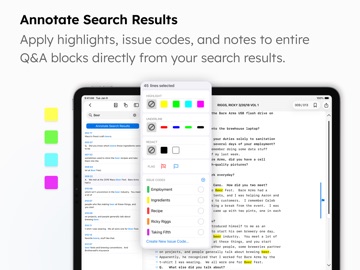 TranscriptPad - Review Depos iPad screenshot