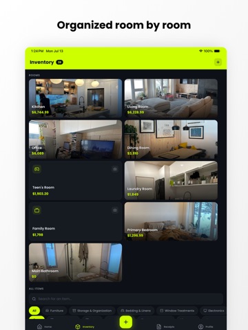 MapleSafe: Home Inventory AI iPad screenshot