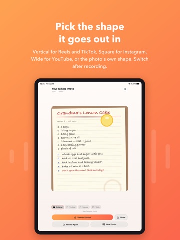 Talking Photos: Add Your Voice iPad screenshot
