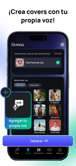 Captura de pantalla de Donna IA Generador De Música en iPhone 3