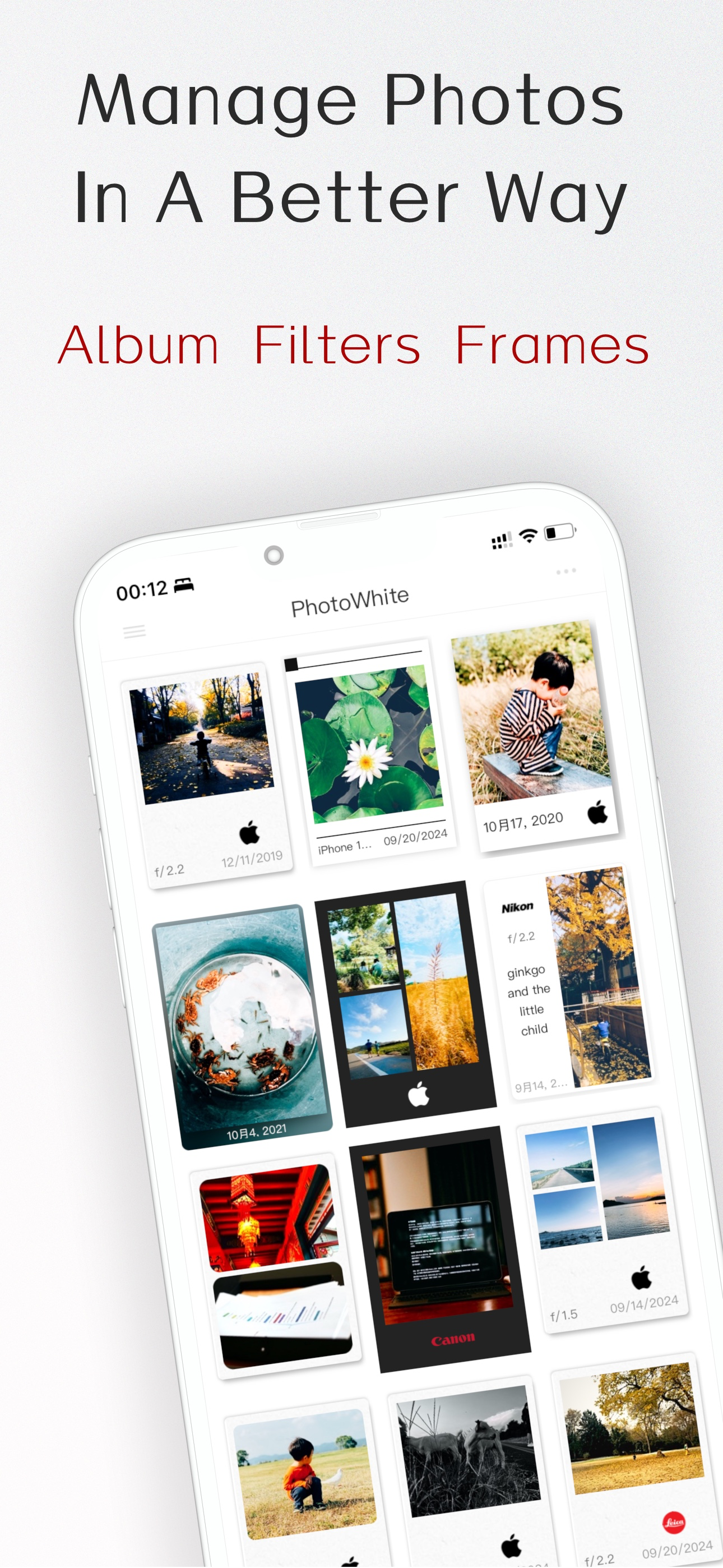 PhotoWhite: Album & Camera