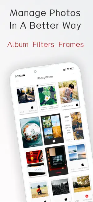 PhotoWhite: Album & Camera screenshot 1
