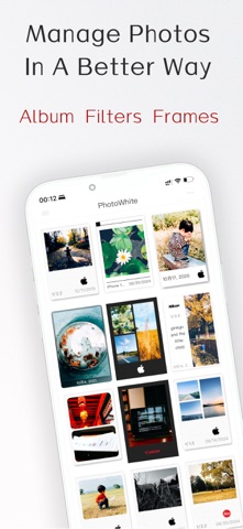 PhotoWhite: Album & Camera iPhone screenshot