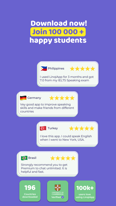 Linqi: English Social Chat App Screenshot