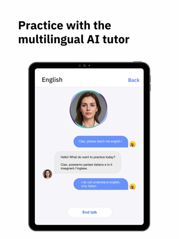 Edhomy AI Languages iPad screenshot