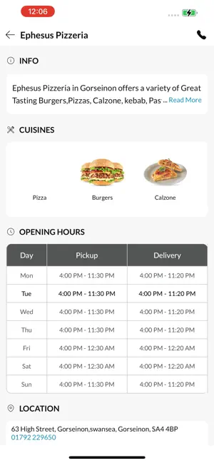 Ephesus Pizzeria Swansea screenshot 3
