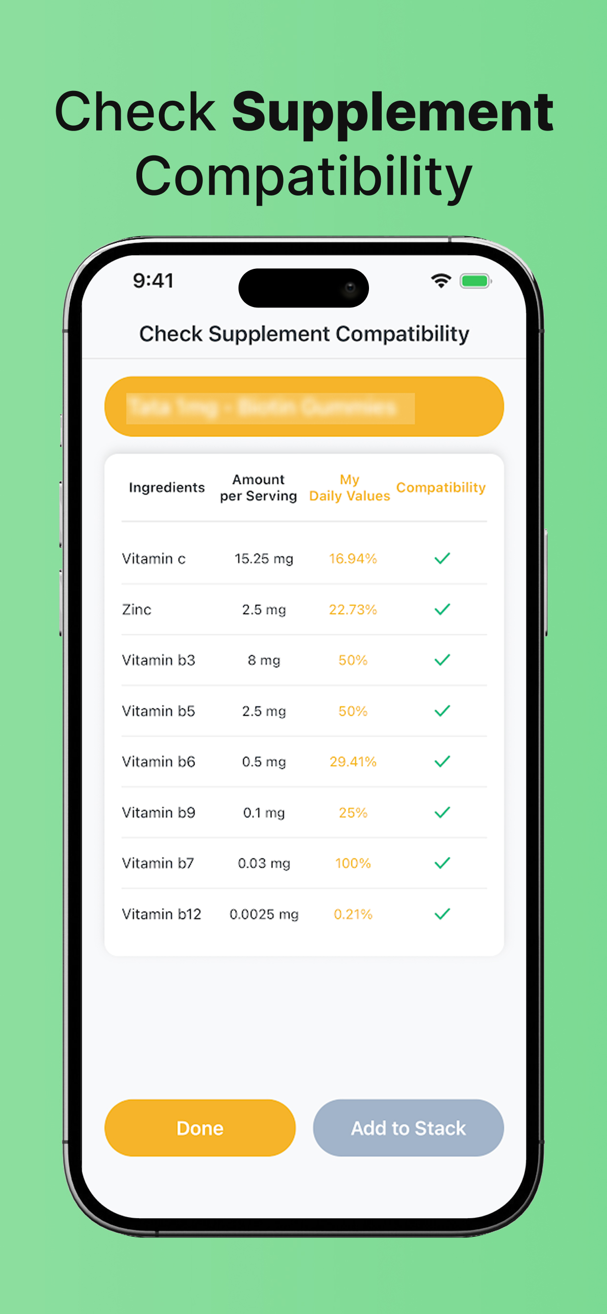 MyVitaAI - Supplements Tracker
