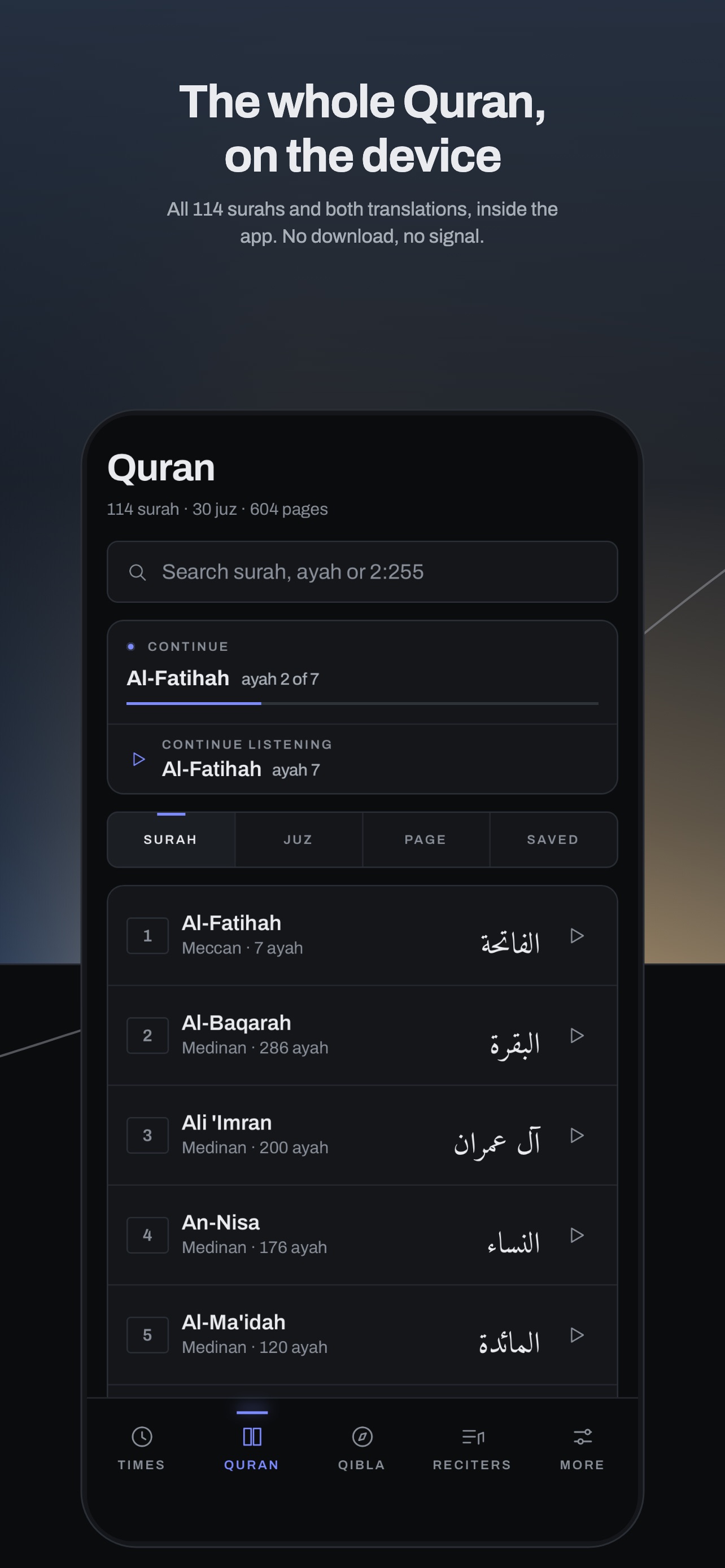 Screenshot 6 of Qari: Prayer Times & Quran