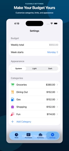 Weekly Budget Countdown Screenshot 1 of 7