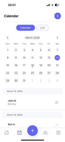 Wishly - Event Reminder Screenshot 2 of 5