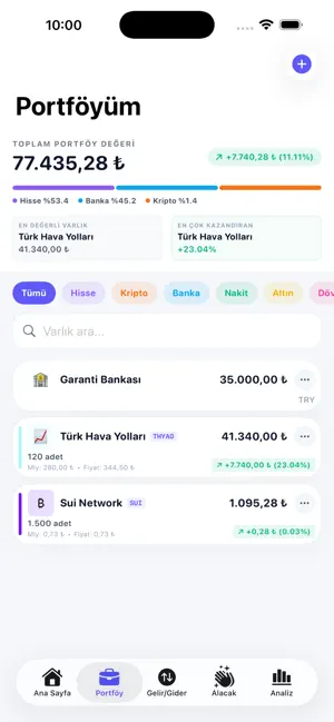 Finansim: Portföy ve Gider screenshot 2