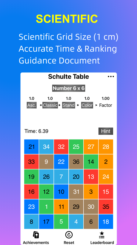 #2. Schulte Table (iOS) 由: Fairelephant Information Technology Ltd.