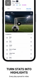 Soccer Stats Tracker - App screenshot