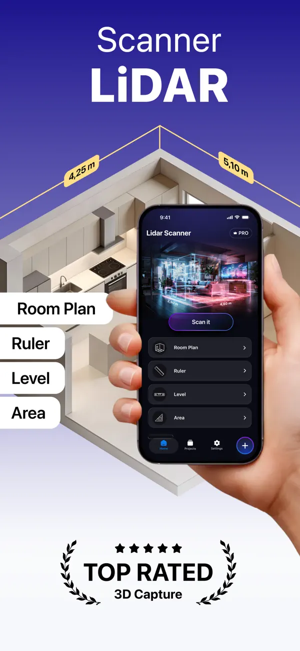 Screenshot #1 pour AR Ruler – LiDAR Measure