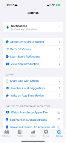 Ben Franklin Virtues & Journal Screenshot 5 of 10
