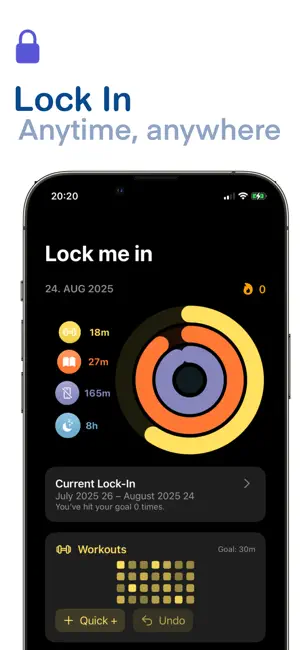 Lock in - Habit tracker screenshot 1