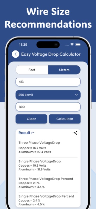 Voltage Drop Calculators Screenshot 5 of 5