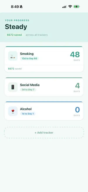 Steady: Quit Tracker screenshot 3